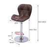 2x Bar Stools Kitchen Barstools PU Leather Chairs Gas Lift Swivel – Brown