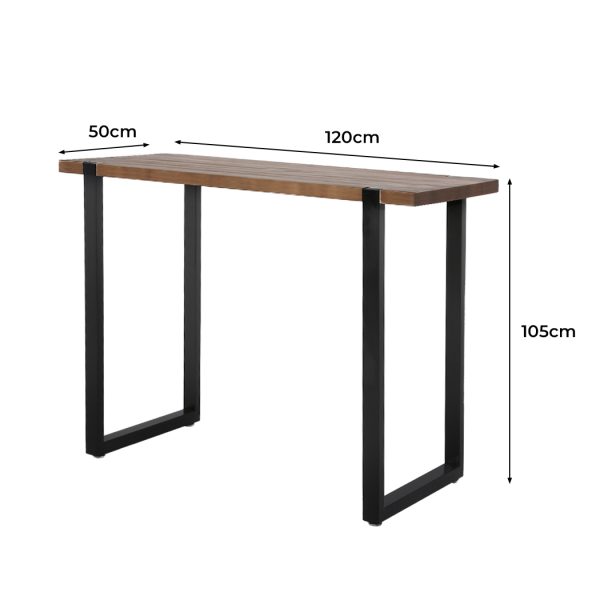 High Bar Table Industrial Pub Table Solid Wood Kitchen Cafe Office Desk
