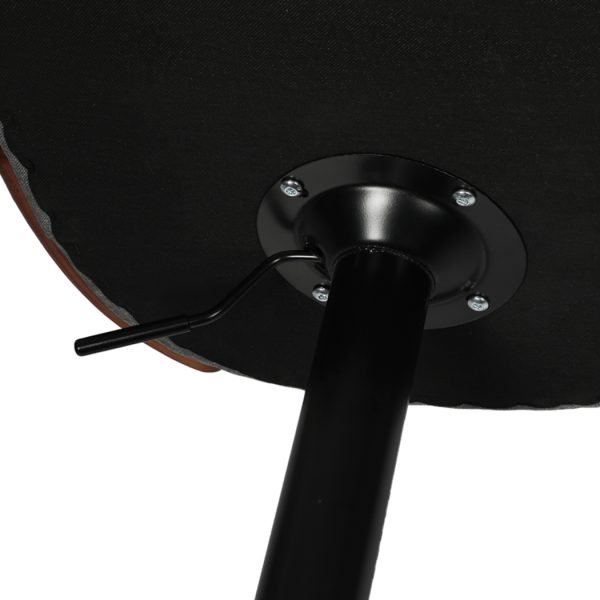 1x Bar Stools Kitchen Gas Lift Wooden Beech Stool Chair Swivel Barstools – Grey and Black