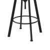 Industrial Adjustable Swivel Bar Stools With Back Wood Counter Chairs x1