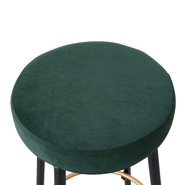 Upholstered Bar Stools Backless Velvet Kitchen Counter Chairs x2