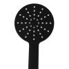 Rain Shower Head Set Black Round Brass Taps Mixer Handheld High Pressure 10″