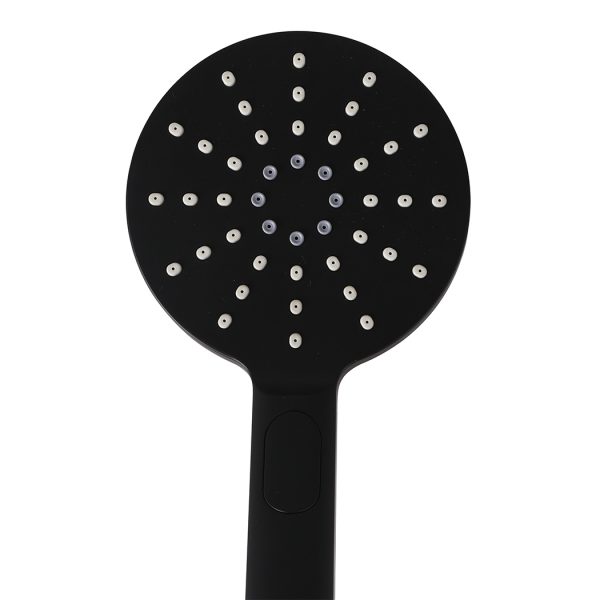 Rain Shower Head Set Black Round Brass Taps Mixer Handheld High Pressure 10″