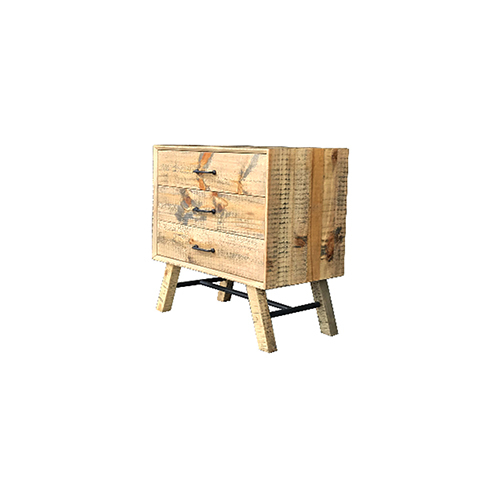 Titusville 3 Drawers Bedside Table Ozzy Colour