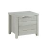 Rochester Bedside Table 2 drawers Storage Table Night Stand MDF – White Ash