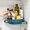 360 Degree Wall-Mounted Rotating Bathroom Organiser Corner Vanity Rack Toilet Adhesive Storage Shelf