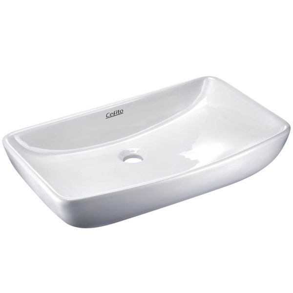 Bathroom Basin Ceramic Vanity Sink Hand Wash Bowl 60x38cm