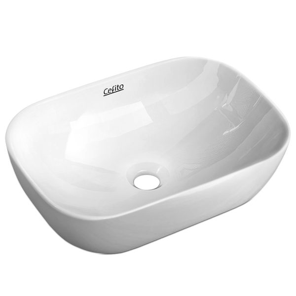 Bathroom Basin Ceramic Vanity Sink Hand Wash Bowl 46x33cm