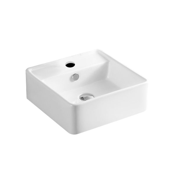 Ceramic Basin Bathroom Wash Counter Top Hand Wash Bowl Sink Vanity Above Basins – 42 x 42 x 15 cm