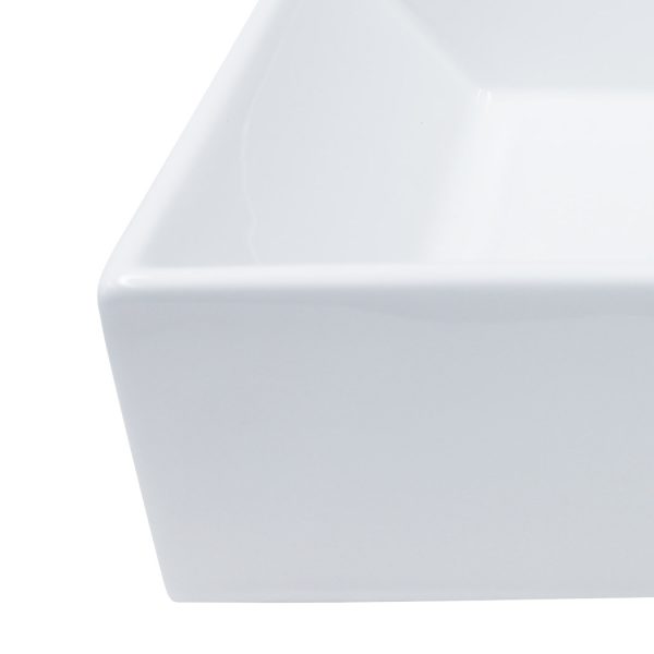 Ceramic Basin Bathroom Wash Counter Top Hand Wash Bowl Sink Vanity Above Basins – 51 x 43 x 14.5 cm