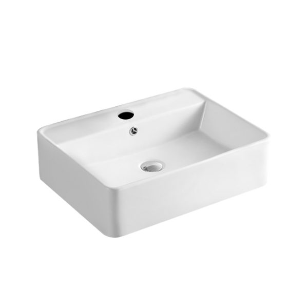Ceramic Basin Bathroom Wash Counter Top Hand Wash Bowl Sink Vanity Above Basins – 58.5 x 45 x 16 cm