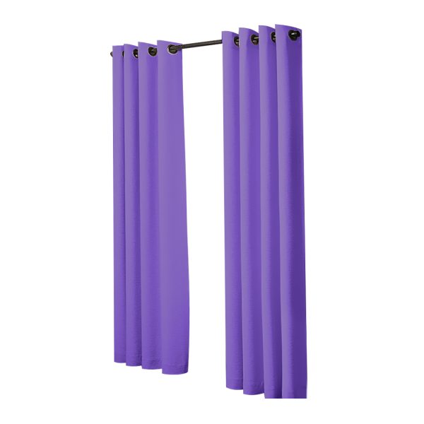 2x Blockout Curtains Panels 3 Layers Eyelet Room Darkening – 140 x 230 cm, Purple