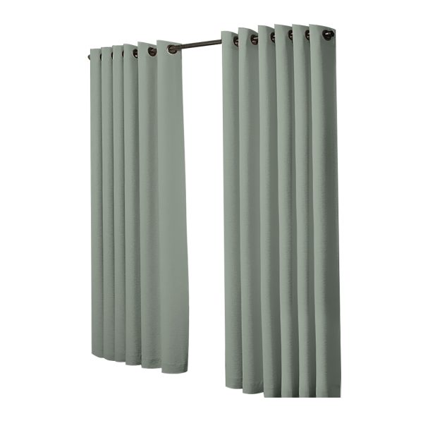 2x Blockout Curtains Panels 3 Layers Eyelet Room Darkening – 240 x 230 cm, Grey