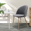 2x Dining Chairs Seat French Provincial Kitchen Lounge Chair – Grey