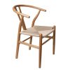 Set of 2 Dining Chairs Rattan Seat Side Chair Kitchen Wood Furniture – Oak