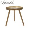Side End Table Sofa Coffee Table Storage Bedside Table Plant Stand Wooden – Gold