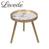 Side End Table Sofa Coffee Table Storage Bedside Table Plant Stand Wooden – Gold