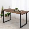Dining Table Industrial Wooden Metal Kitchen Tables Cafe Restaurant 140cm