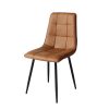 4x Dining Chairs Kitchen Table Chair Lounge Room Padded Seat PU Leather – Brown