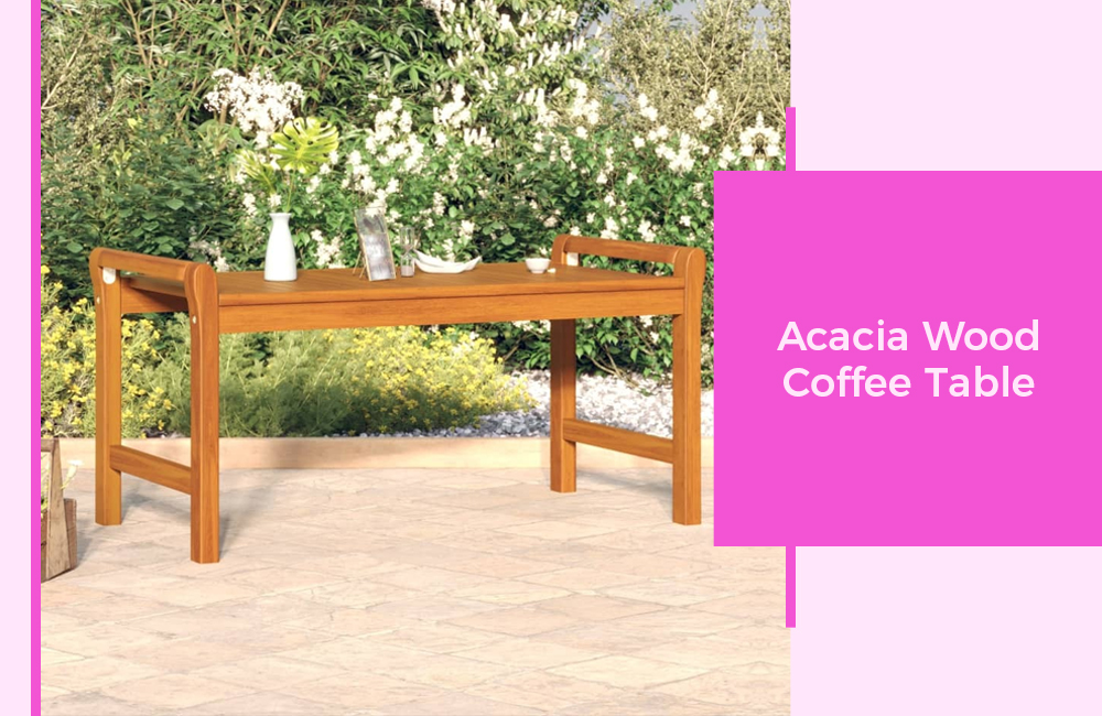 Acacia wood coffee table designs