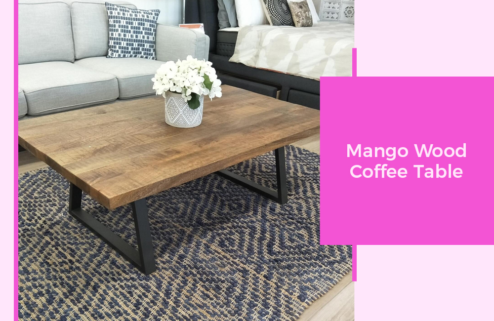 Coffee table with mango wood