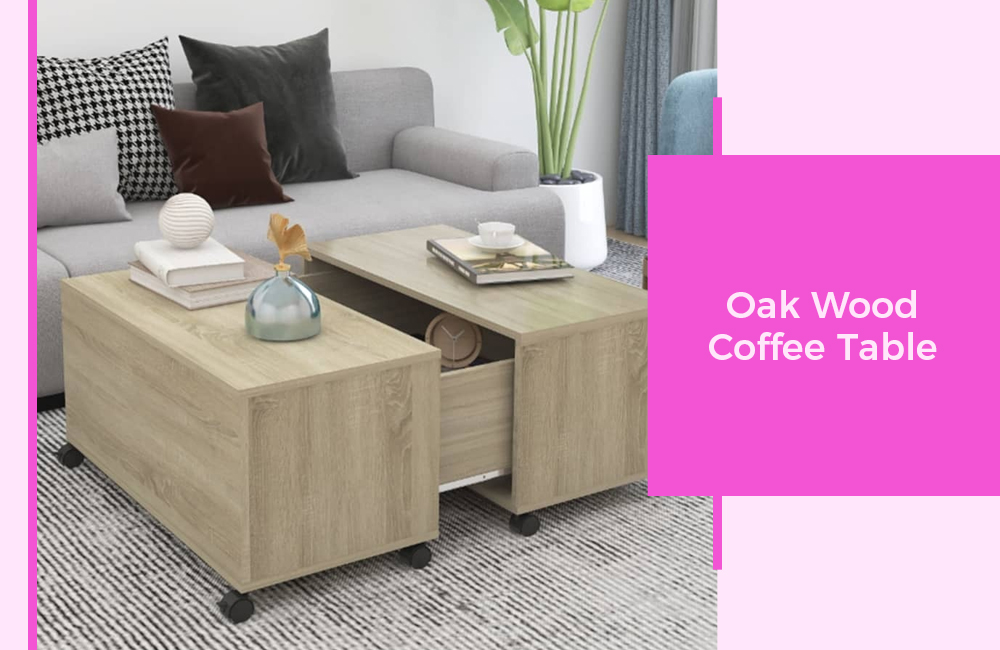 Natural oak coffee tables