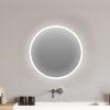 Makeup Mirror LED Light Bathroom Wall Mirrors Anti-fog Clear Round Vanity 50cm