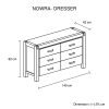NOWRA 6 Drawer Dresser