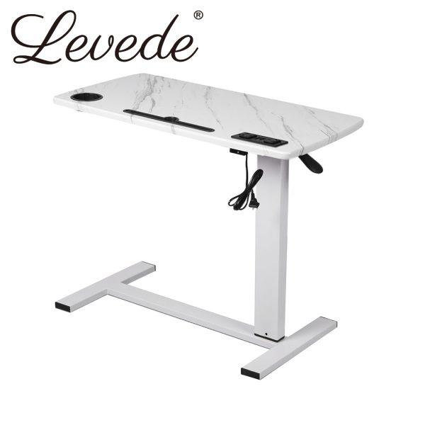Standing Desk Height Adjustable Sit Stand Office Computer Table Foldable – White