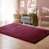 Floor Mat Rugs Shaggy Rug Area Carpet Large Soft Mats – 200 x 230 cm, Burgundy