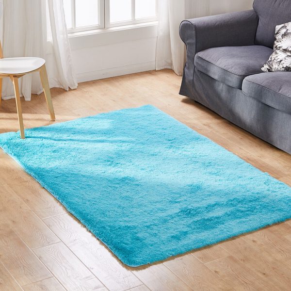 Floor Mat Rugs Shaggy Rug Area Carpet Large Soft Mats – 160 x 230 cm, Blue