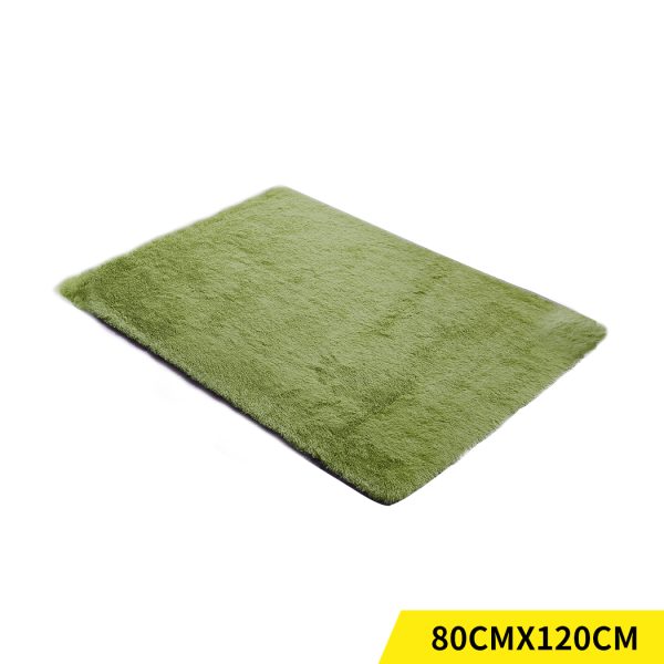 Floor Mat Rugs Shaggy Rug Area Carpet Large Soft Mats – 80 x 120 cm, Green
