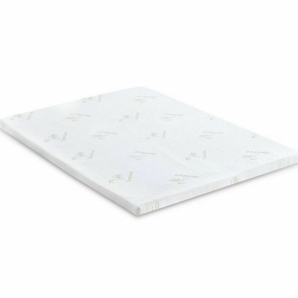 5cm Thickness Cool Gel Memory Foam Mattress Topper Bamboo Fabric – QUEEN, 5 cm