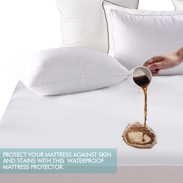 Terry Cotton Fully Fitted Waterproof Mattress Protector – KING SINGLE