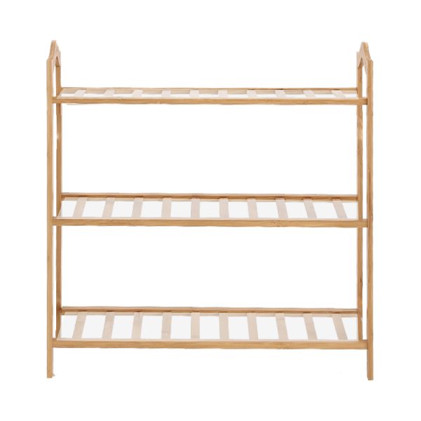 Bamboo Shoe Rack Storage Wooden Organizer Shelf Stand – 70 cm, 3 Tiers
