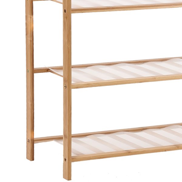 Bamboo Shoe Rack Storage Wooden Organizer Shelf Stand – 80 cm, 3 Tiers