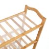Bamboo Shoe Rack Storage Wooden Organizer Shelf Stand – 90 cm, 4 Tiers