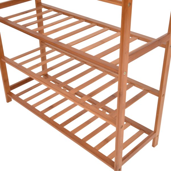 Bamboo Shoe Rack Storage Organizer Wooden Shelf Stand Shelves