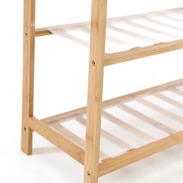 Bamboo Shoe Rack Storage Wooden Organizer Shelf Stand – 80 cm, 6 Tiers