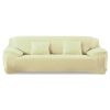 Easy Fit Stretch Couch Sofa Slipcovers Protectors Covers – Cream, 3 Seater