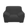 Easy Fit Stretch Couch Sofa Slipcovers Protectors Covers – Black, 1 Seater