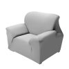 Easy Fit Stretch Couch Sofa Slipcovers Protectors Covers – Grey, 1 Seater