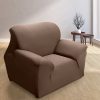Easy Fit Stretch Couch Sofa Slipcovers Protectors Covers – Taupe, 1 Seater