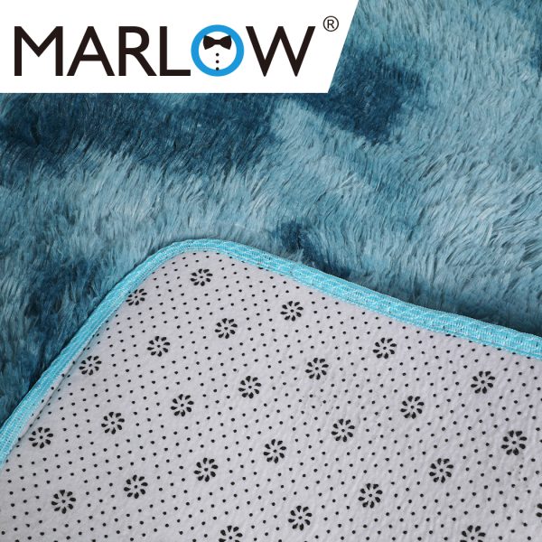 Floor Rug Shaggy Rugs Soft Large Carpet Area Tie-dyed – 120 x 160 cm, Blue