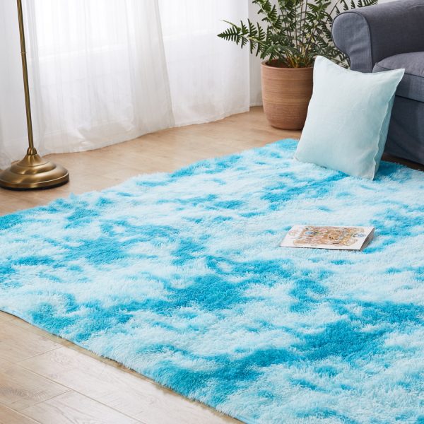 Floor Rug Shaggy Rugs Soft Large Carpet Area Tie-dyed Maldives – 140 x 200 cm