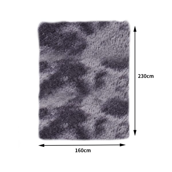 Floor Rug Shaggy Rugs Soft Large Carpet Area Tie-dyed Midnight City – 160 x 230 cm