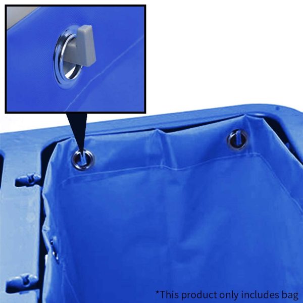 Oxford Waterproof Reusable Janitor Housekeeping Cart Replacement Bag Blue