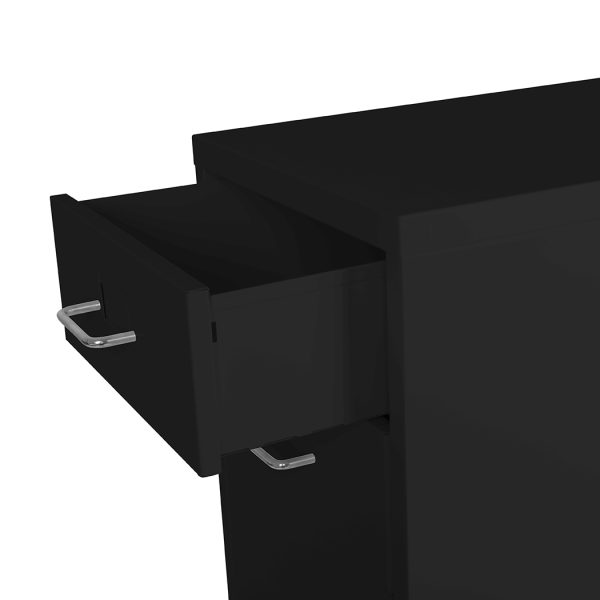 Metal Cabinet Storage Cabinets Folders Steel Study Office Organiser 3 Drawers – Black