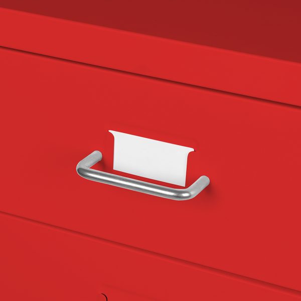 Metal Cabinet Storage Cabinets Folders Steel Study Office Organiser 3 Drawers – Red