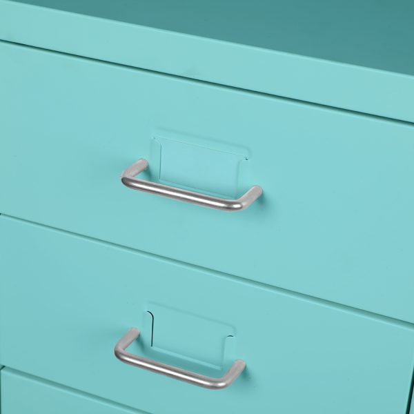 Metal Cabinet Storage Cabinets Folders Steel Study Office Organiser 3 Drawers – Blue